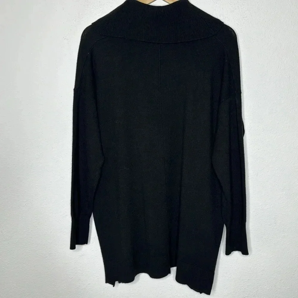 RED black cowl neck black turtleneck size XL - Picture 2 of 4